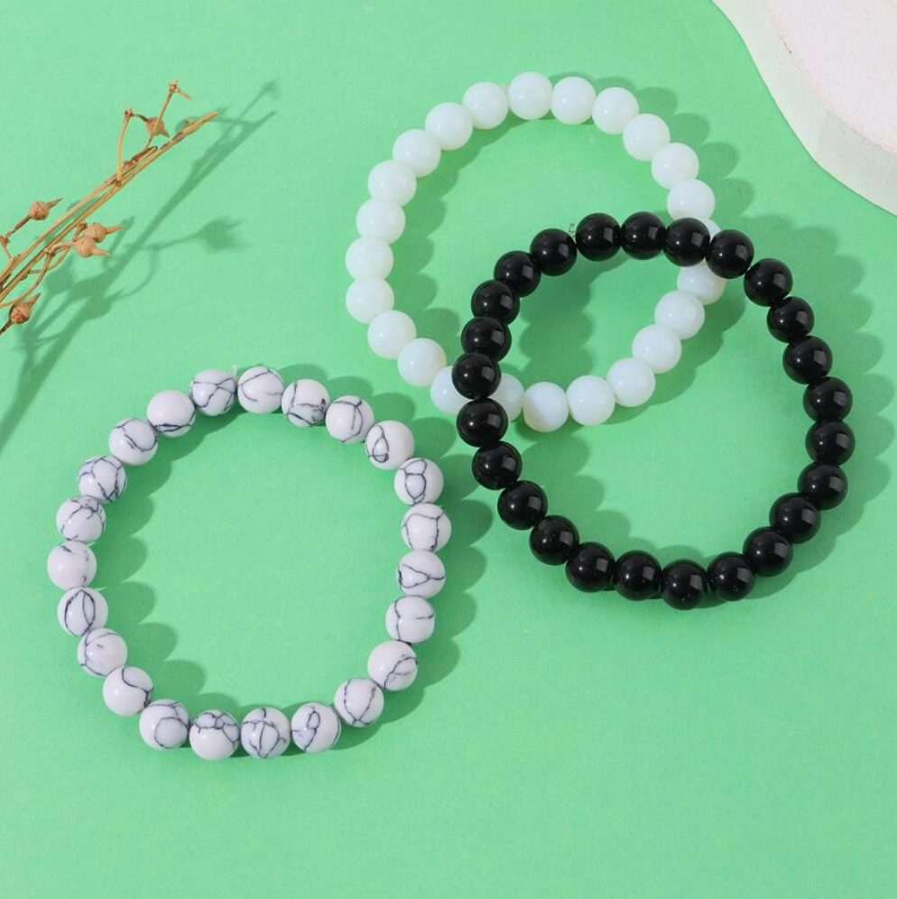 Pack of 3 Stone Beaded Bracelets - Sohu Lifestyle