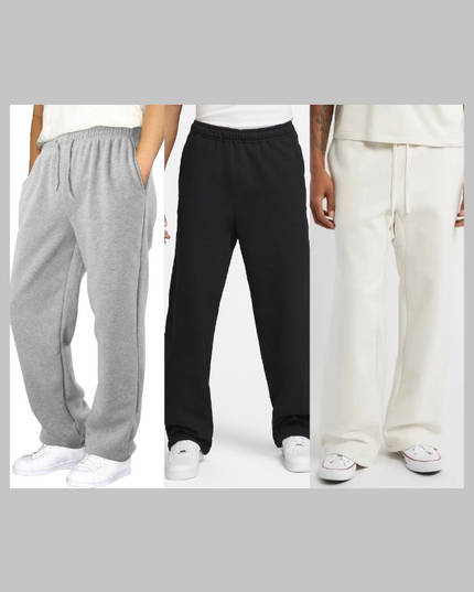 P&B Mens Wide Leg Trousers Pack of 2 - Sohu Lifestyle
