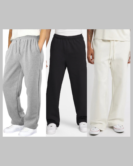 P&B Mens Wide Leg Trousers Pack of 2 - Sohu Lifestyle
