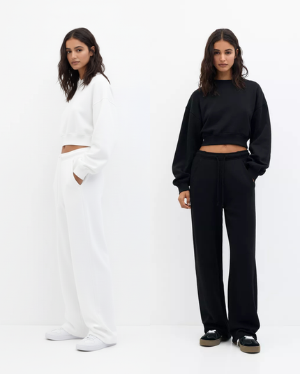 P&B Wide Leg Trousers Pack of Two (Women) - Sohu Lifestyle