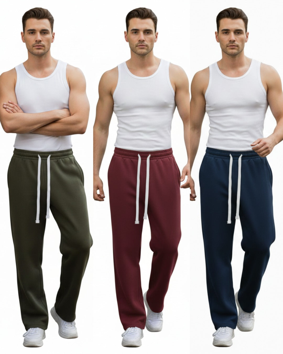 Pull&Bear Wide Leg Sweatpants for Men - Sohu Lifestyle