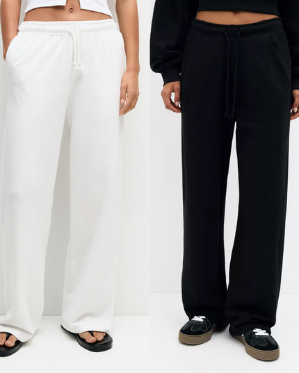 P&B Wide Leg Trousers Pack of Two - Sohu Lifestyle