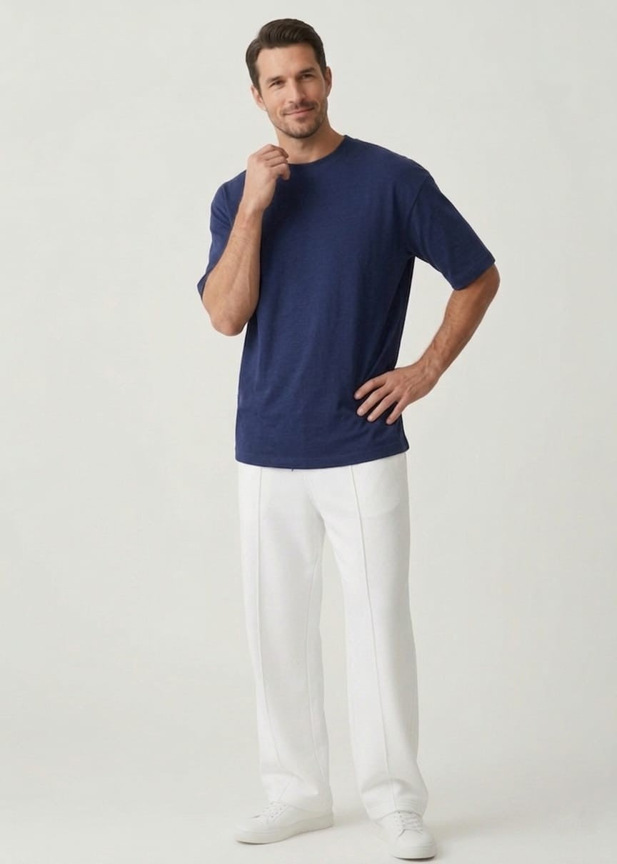 P&B Ease Fit Set For Men (Navy-Blue + White) - Sohu Lifestyle