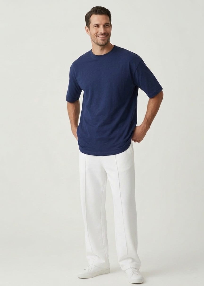 P&B Ease Fit Set For Men (Navy-Blue + White) - Sohu Lifestyle