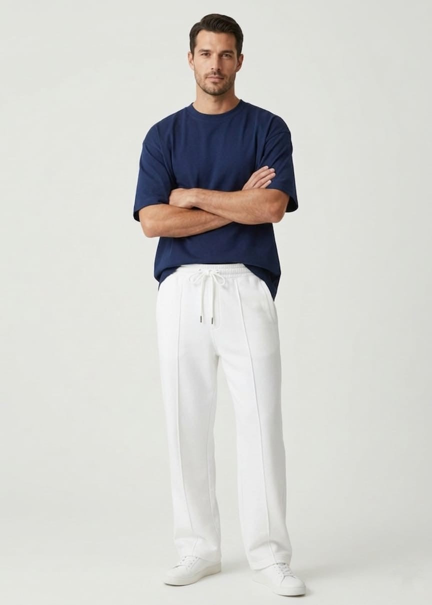 P&B Ease Fit Set For Men (Navy-Blue + White) - Sohu Lifestyle