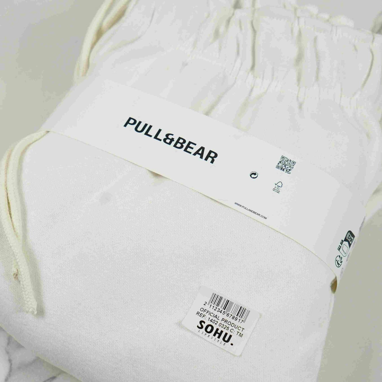 P&B Mens Wide Leg Trousers (White) - Sohu Lifestyle
