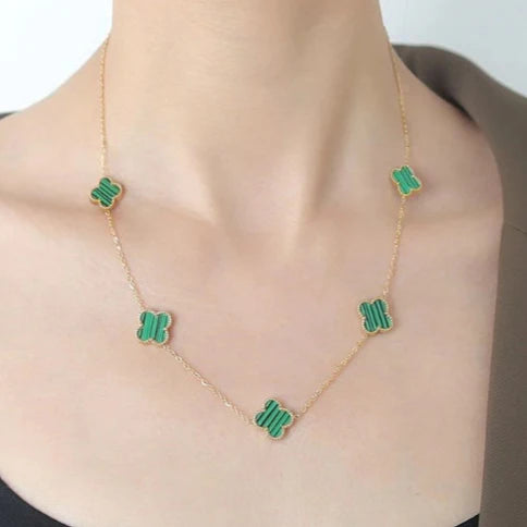 Elina Green Clover Necklace - Sohu Lifestyle