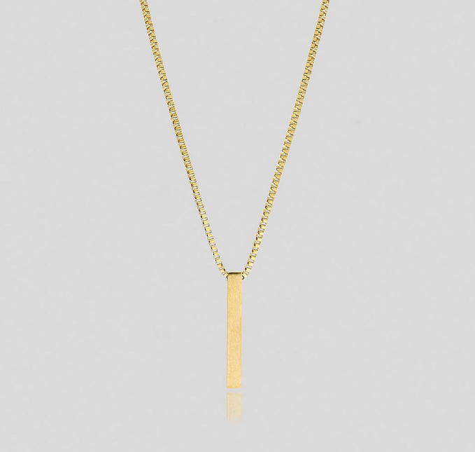 Gold Bar Pendant & Chain - Sohu Lifestyle