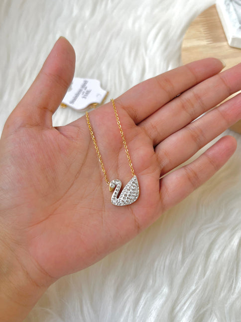Silver swan necklace (golden chain) - Sohu Lifestyle