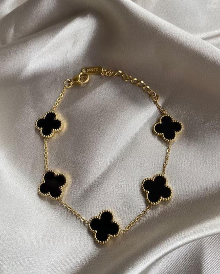 5 Clover Midnight Bracelet and Love Bangle Stack - Sohu Lifestyle