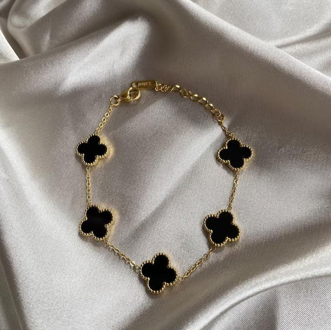 5 Clover Midnight Bracelet and Love Bangle Stack - Sohu Lifestyle
